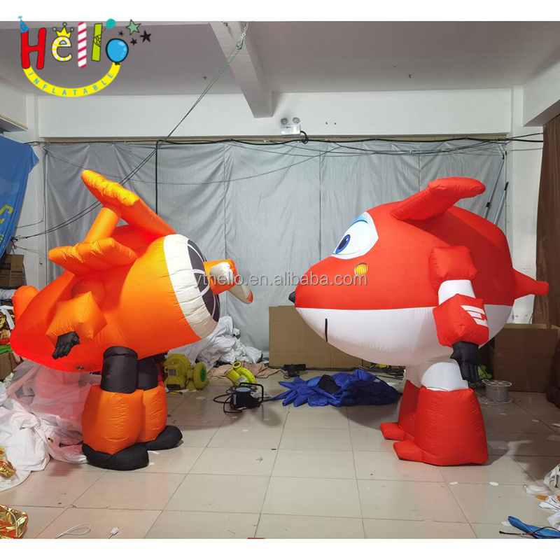 High Quality Inflatable Cartoon Costume Red Orange Inflatable Aircraft Costume