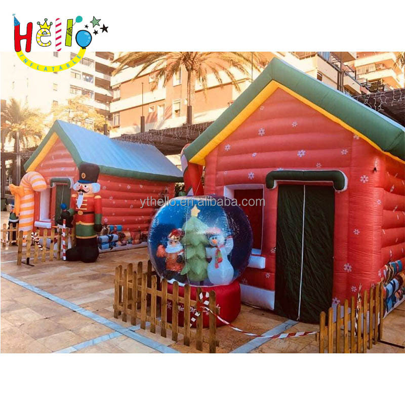 Christmas inflatable tent house giant blow up cartoon tent inflatable santa claus house