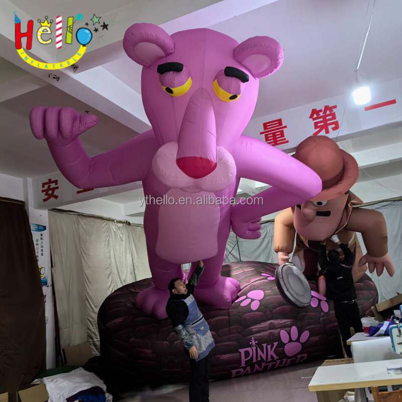 Cute Inflatable Cartoon Animals Model Pink Inflatable Panther