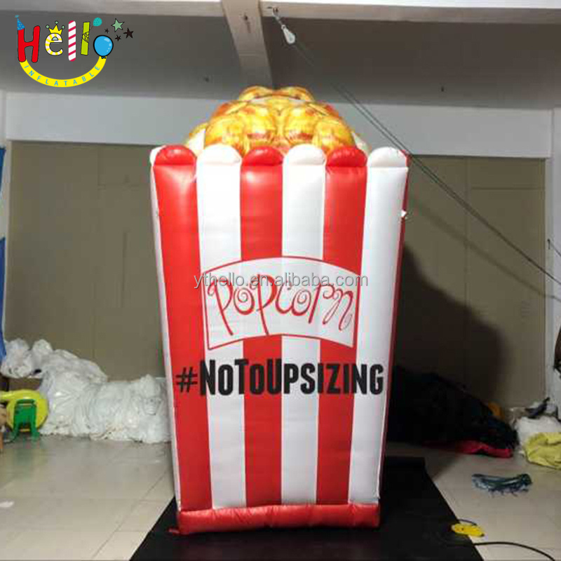 Party decoration food model design inflatable burger, fries event inflatable popcorn