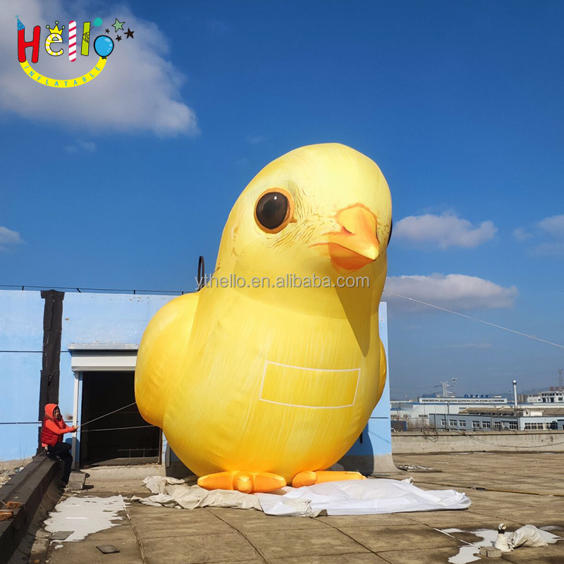 huge little yellow chicken mascot inflatable chicken for advertising