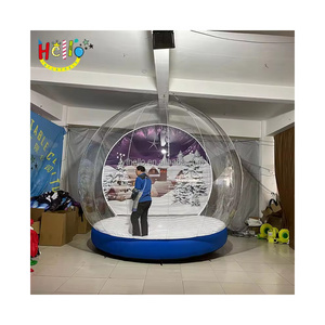 Christmas Decoration Transparency Giant Inflatable Snow Ball For Amusement Park