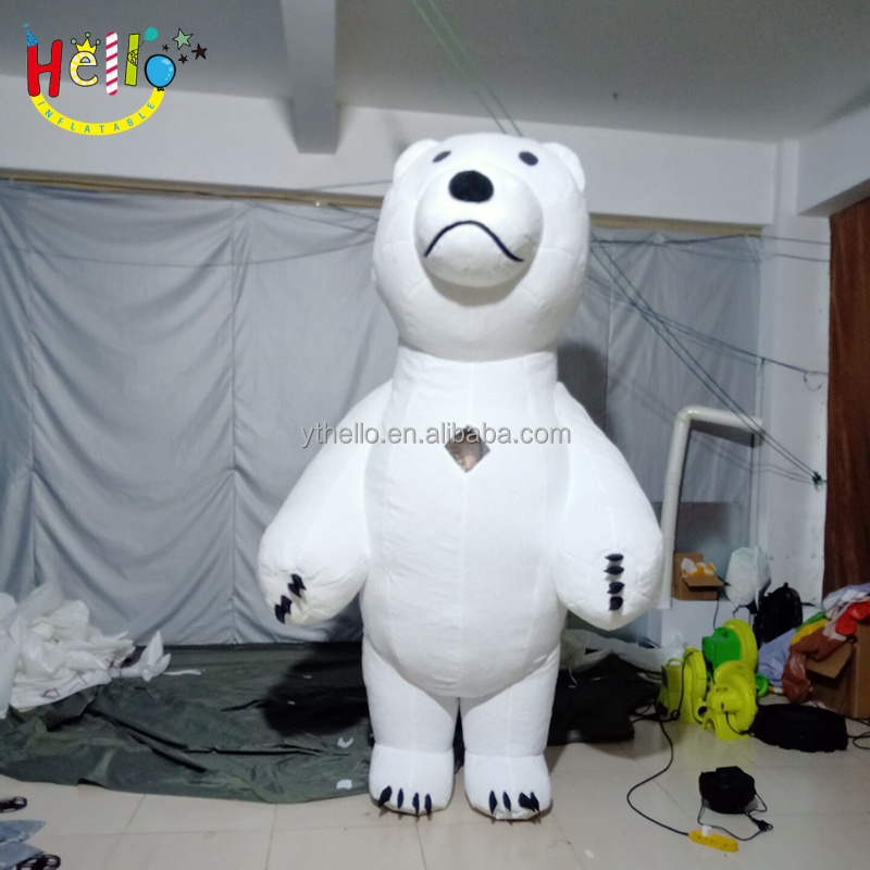 Customized Inflatable Animal Suit Polar Bear Inflatable Performance Costumes