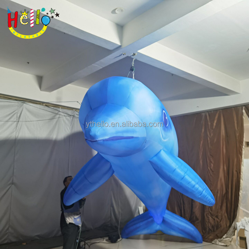 Attractive giant inflatable dolphin inflatable animal model dolphin balloon for advertising