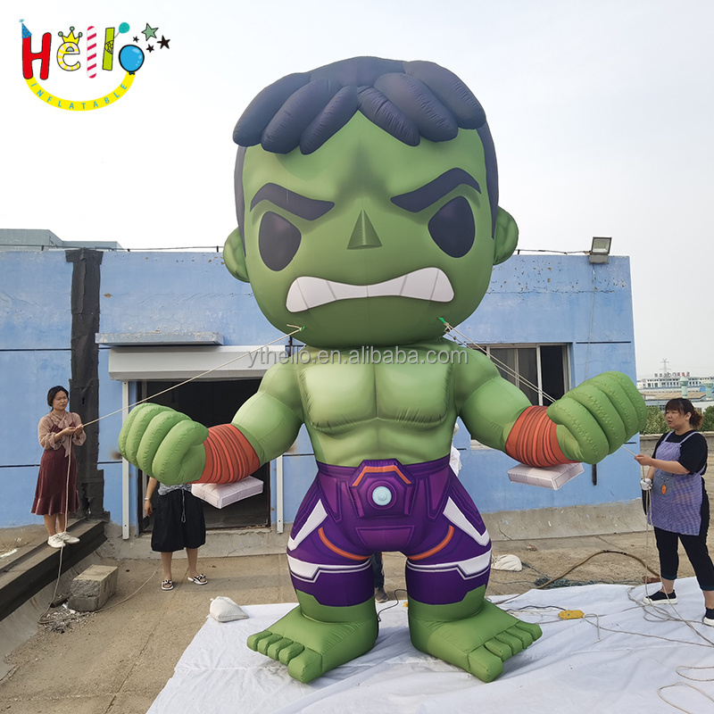 Inflatable cartoon character inflatable hug green man inflatable muscle man