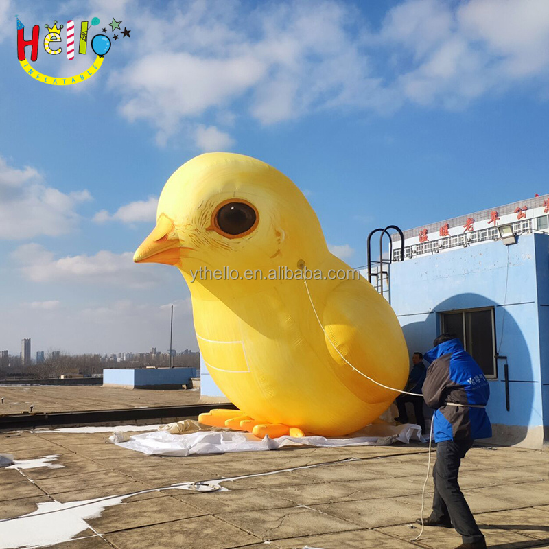 huge little yellow chicken mascot inflatable chicken for advertising