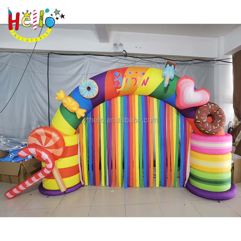 custom advertising outdoor Inflatable birthday race wedding rainbow entrance Arch