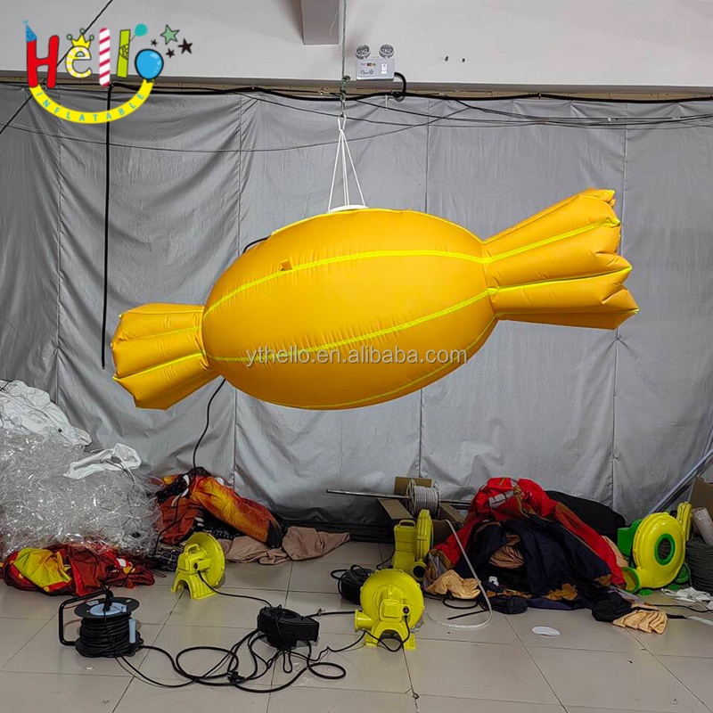 New Design Party Event Decoration Yellow Hanging Inflatable Candy