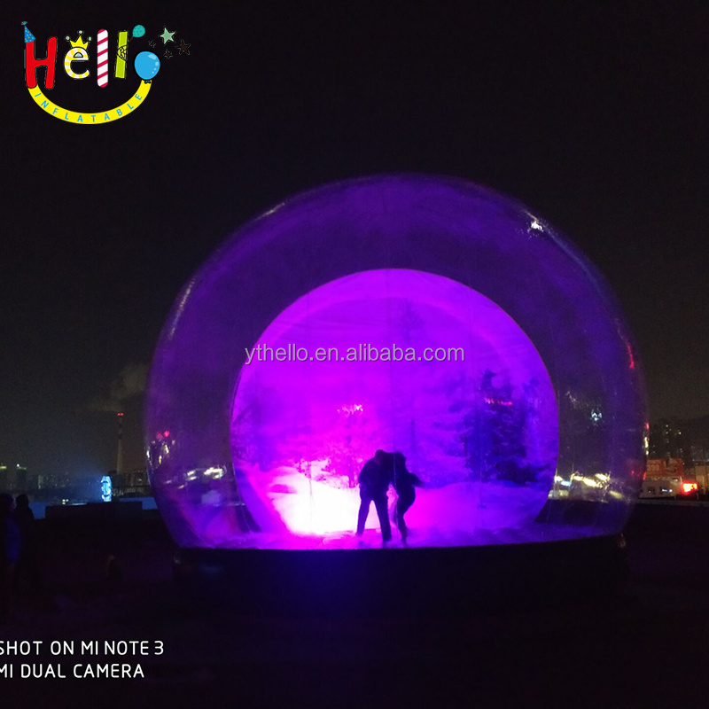 Attractive LED light Christmas Inflatable Giant Snowglobe Human Size Snow Globe Blow Up Giant Inflatable Snow Globes globe house