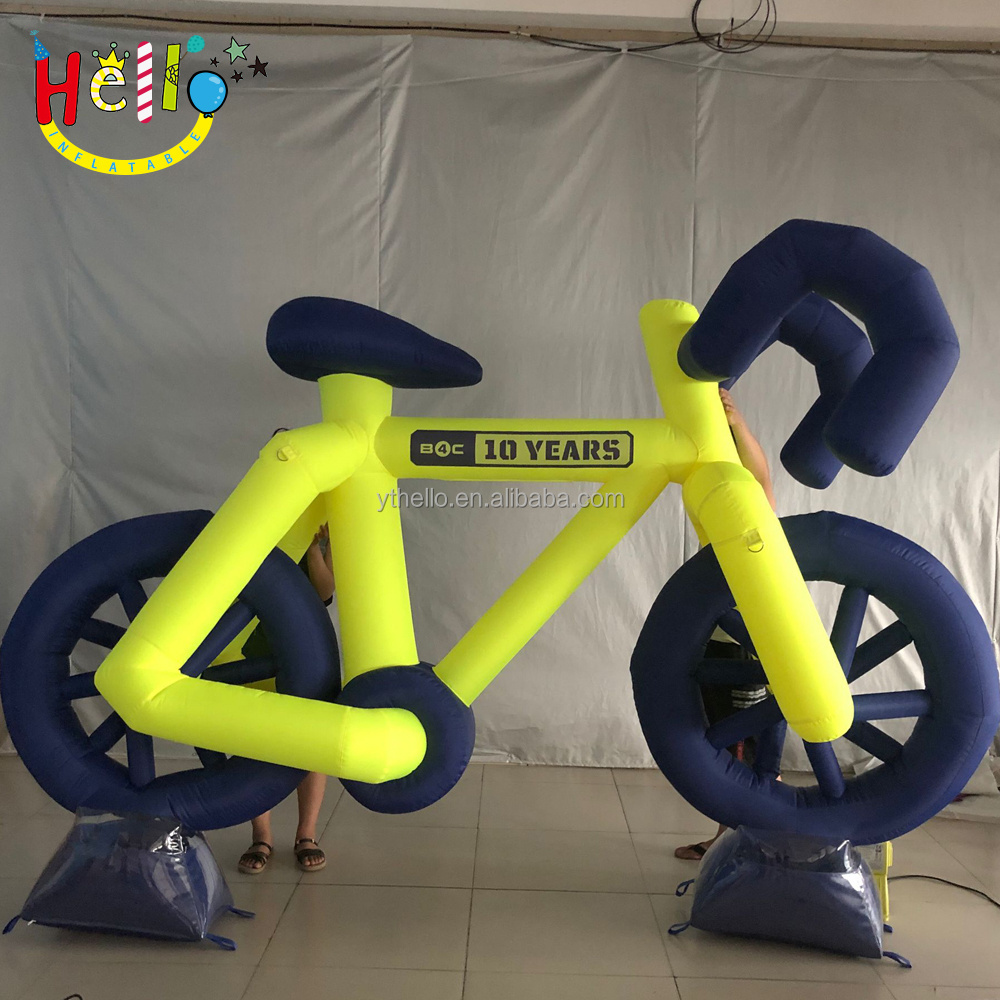 Large Advertising Inflatable Promotion Model Yellow Inflatable Bike Bicycle