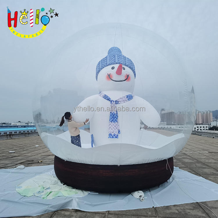 Giant Inflatable Snow Globe Inflatable grottos Human Size blow up Snow Globe rental big inflatable Christmas globe With Snowman