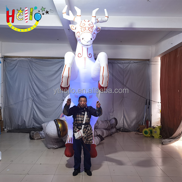 inflatable deer reindeer santa claus suit puppet inflatable elk costume