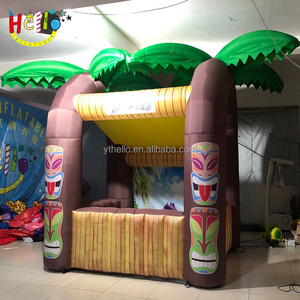 Portable inflatable Tiki hut bar for outdoor backyard summer party or beach used