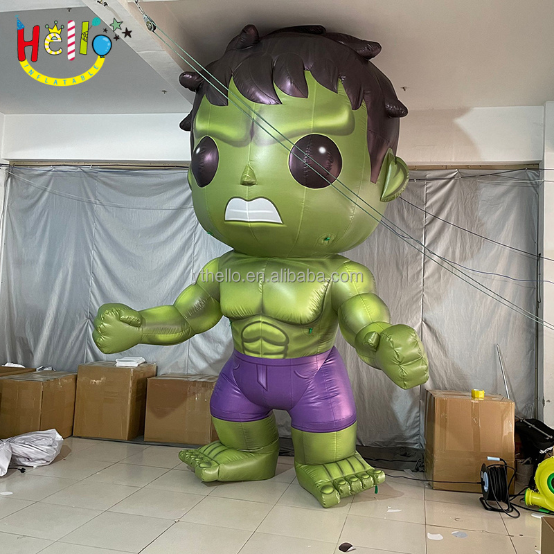 Top quality Inflatable cartoon character inflatable hug green man inflatable muscle man