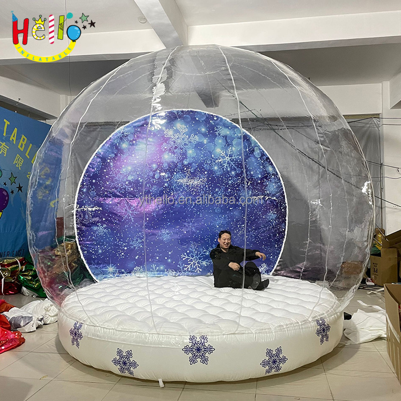 Funny Kids Adult Play Inflatable Snow Glob For Christmas Decoration