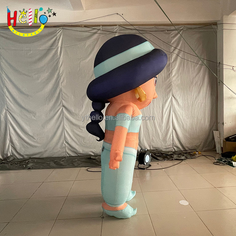 custom-made inflatable girl cartoon princess character walking performance inflatable girl costume