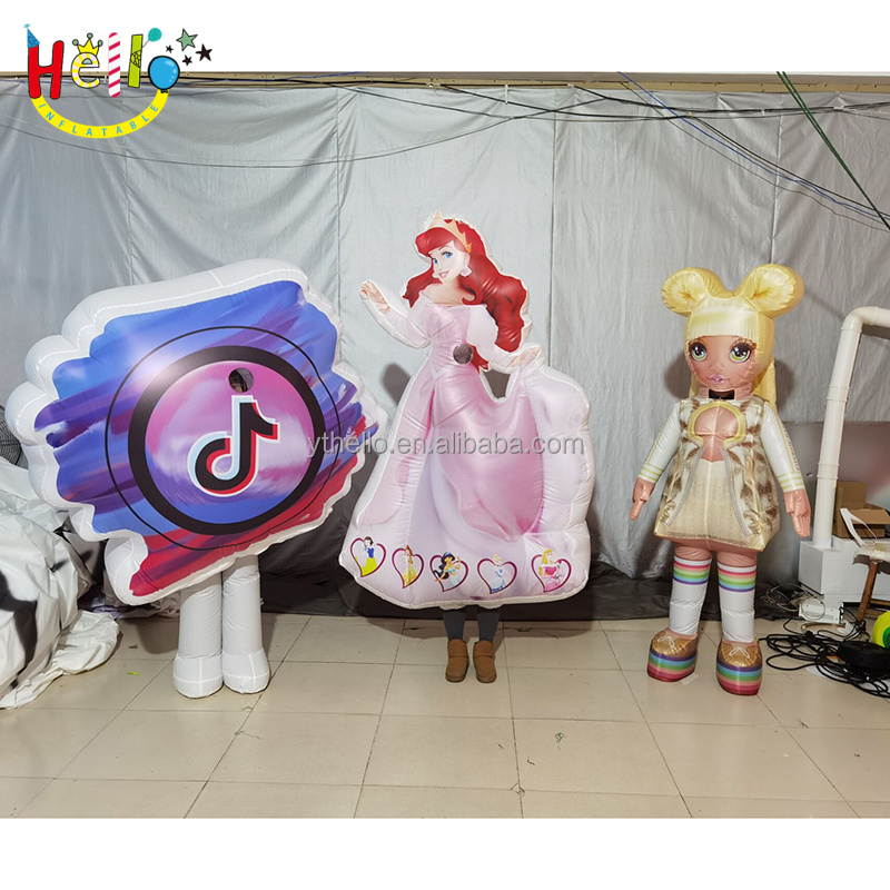 custom giant inflatable advertising princess/inflatable cartoon walking costume