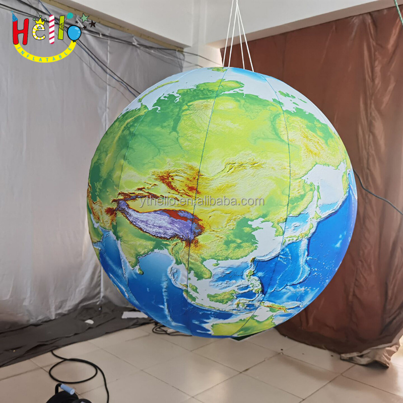 PVC Hanging Inflatable Balloon / Giant Inflatable Planet Balloons For Advertising