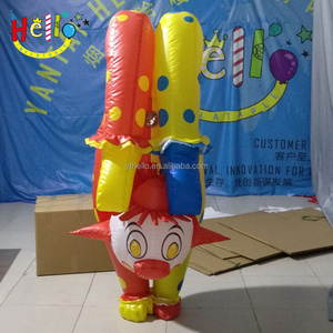 funny Outdoor advertising inflatable walking Handstand clown costume mascot