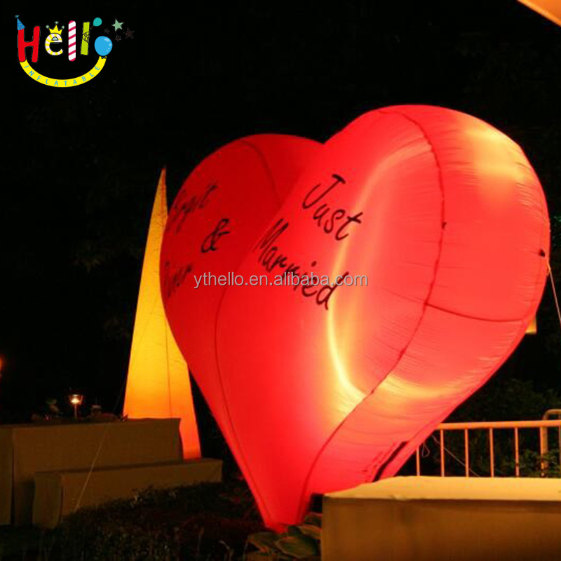 2021 Hot sale giant inflatable heart, inflatable heart shape for advertising