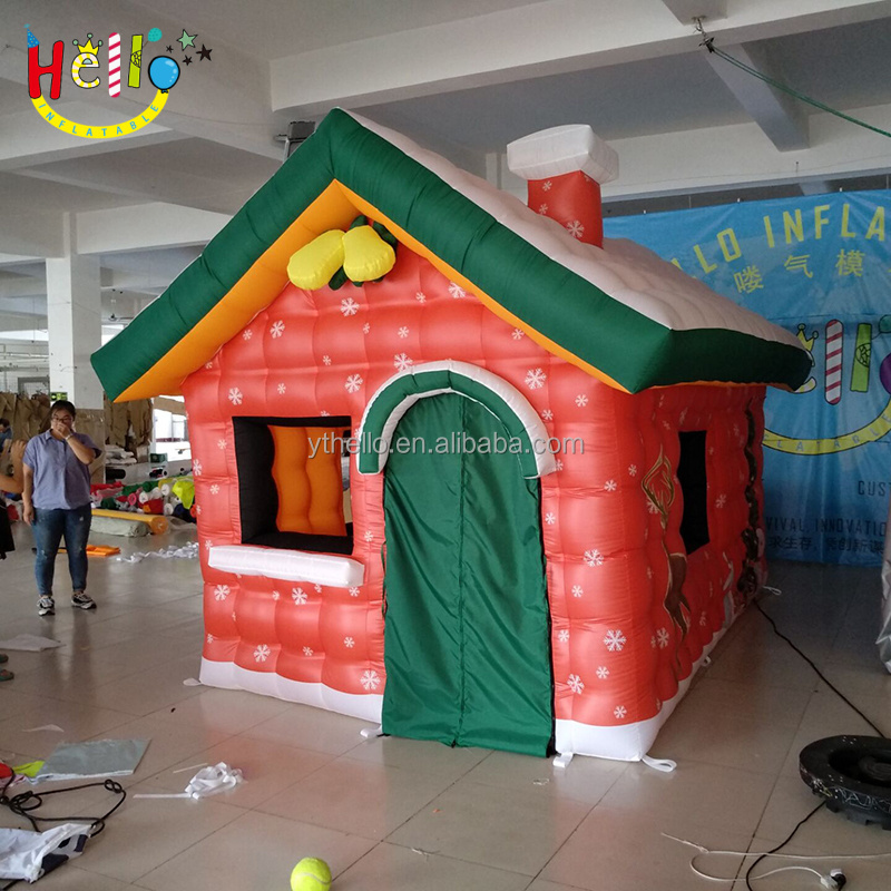 Xmas Inflatable Santa's Grotto/Christmas Inflatable House/ Holiday Inflatable Christmas Tent for Event Decoration