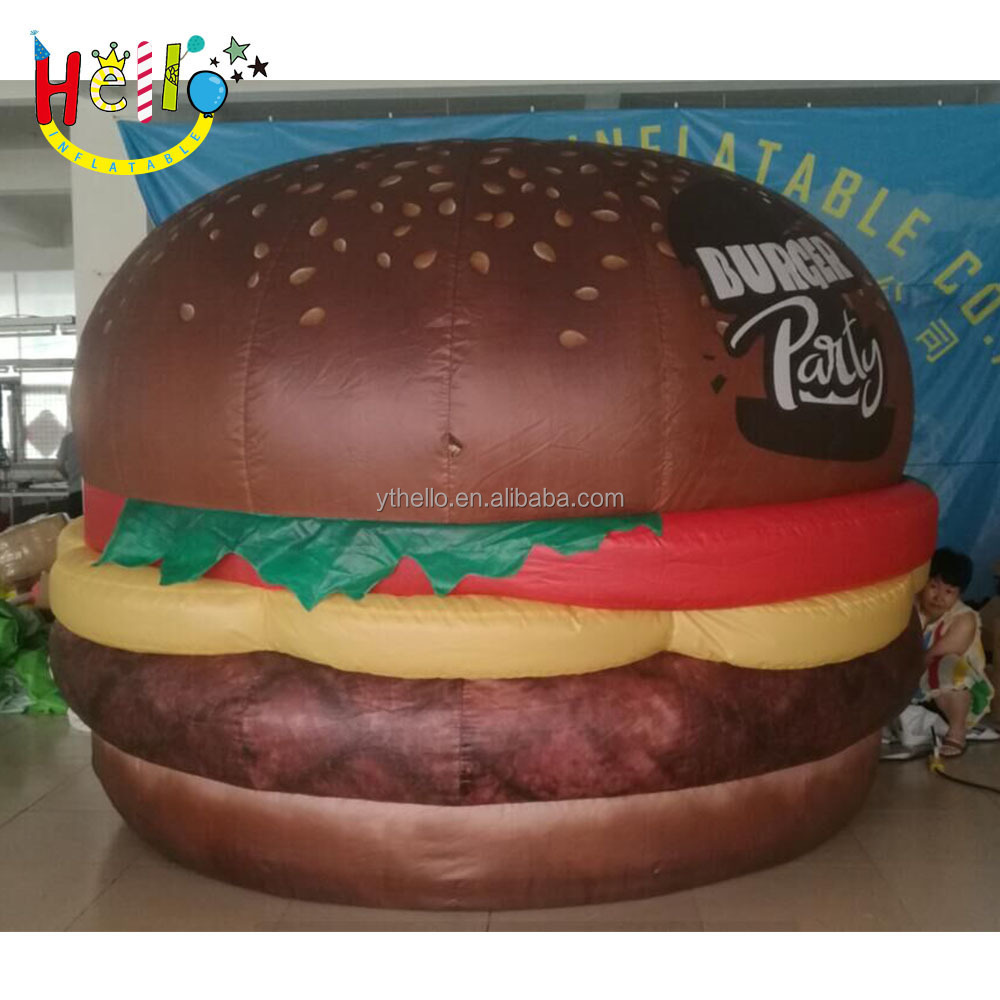 giant customized inflatable hamburger burger for burger shop advertising