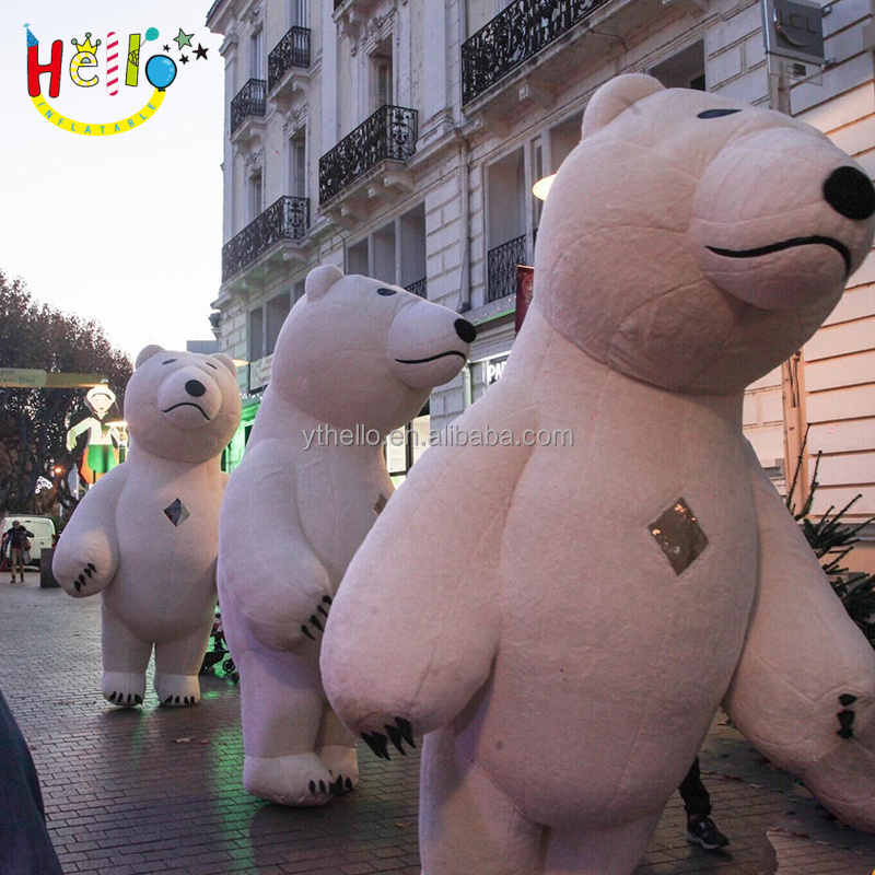 Outdoor Activities cosplay polar bear costume plush bear inflatable mascot costume for adult