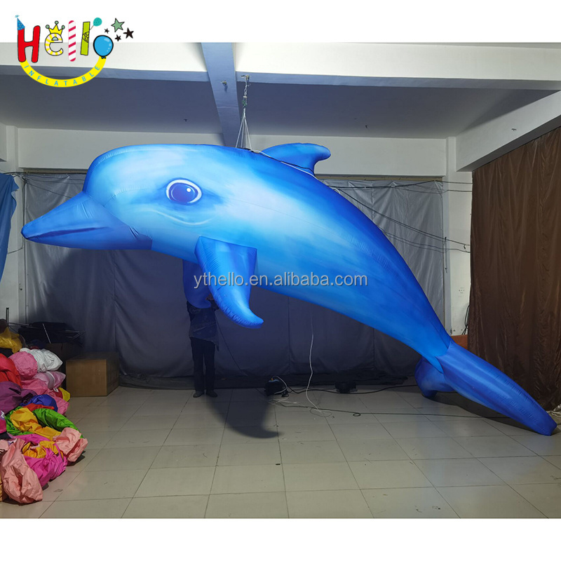 Attractive giant inflatable dolphin inflatable animal model dolphin balloon for advertising