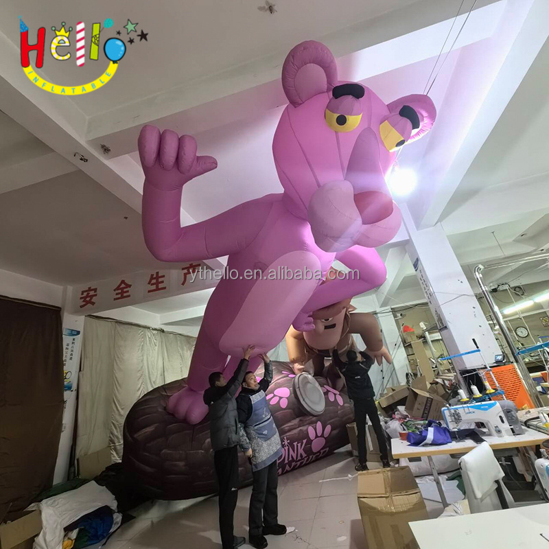 Cute Inflatable Cartoon Animals Model Pink Inflatable Panther