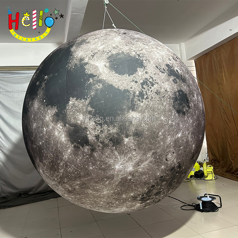 Giant LED Lighting Moon Balloon Inflatable Globe Planet Solar System Balloon for Decorations