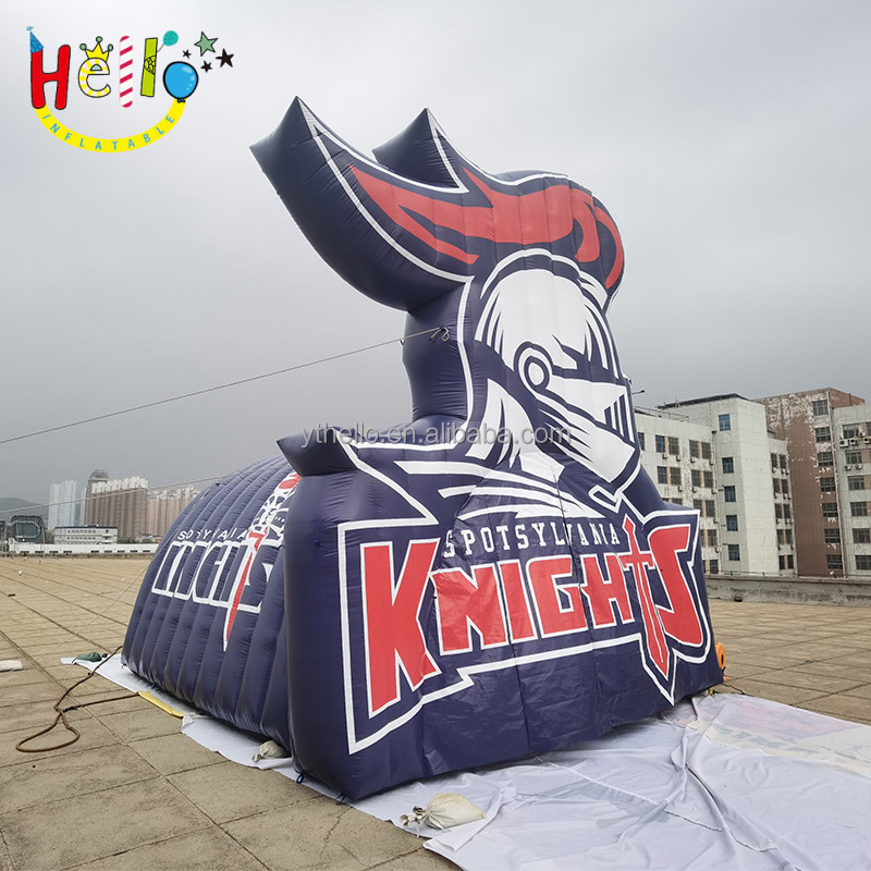 Custom Inflatable Football Mascot Knight Tunnel Inflatable Movement Entrance Passage Inflatable Tunnel