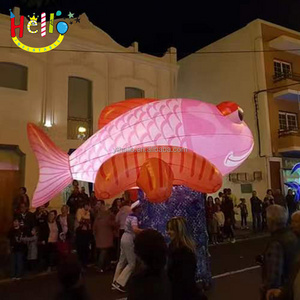 Outdoors street parade Inflatable fish puppet costume