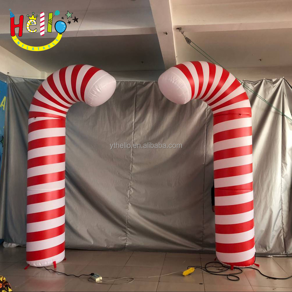 Giant Inflatable Christmas Model Crutch , Christmas Decoration Inflatable Candy Cane