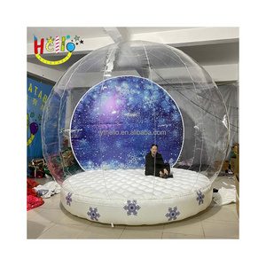 giant Christmas inflatable decoration snow globe inflatable bounce house for Xmas decoration