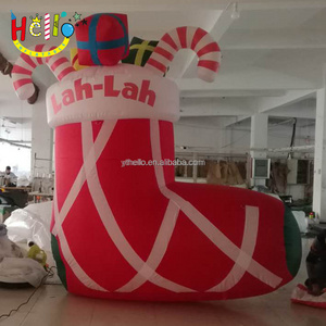 2m blowup large outdoor decoration giant inflatable christmas sock