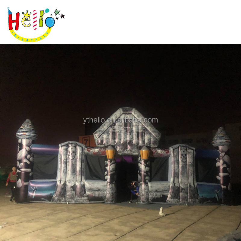 Customized inflatable Halloween Zombie tent inflatable haunted house maze for sale