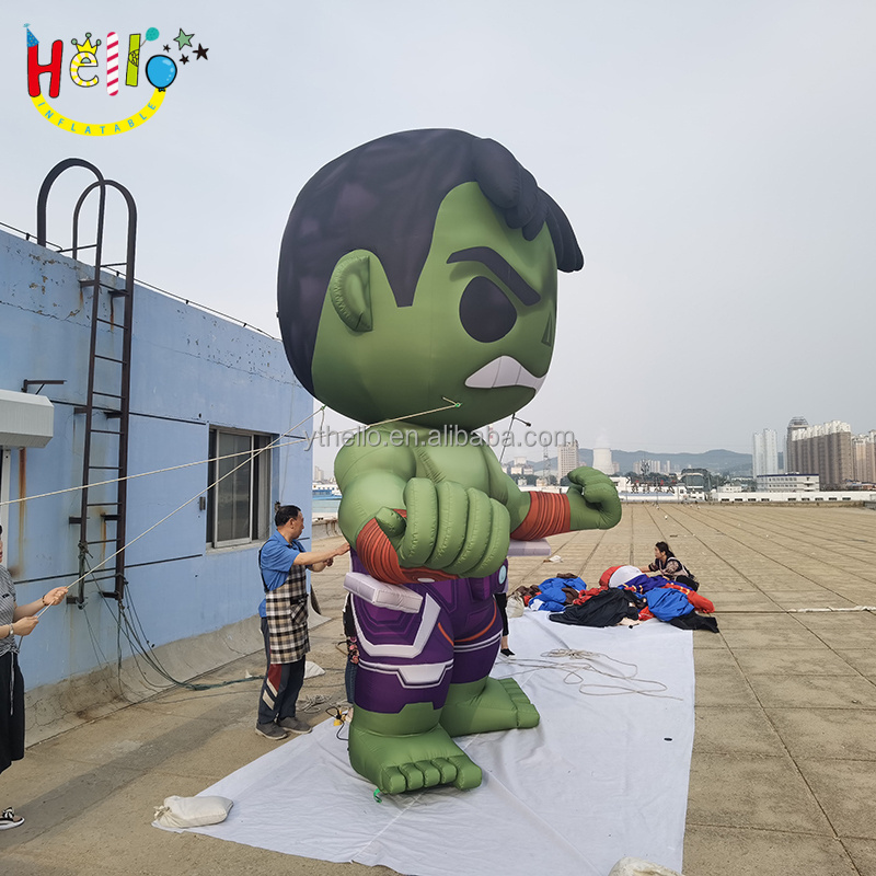 Inflatable cartoon character inflatable hug green man inflatable muscle man