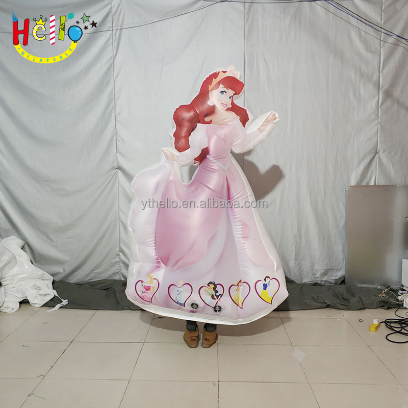 custom giant inflatable advertising princess/inflatable cartoon walking costume