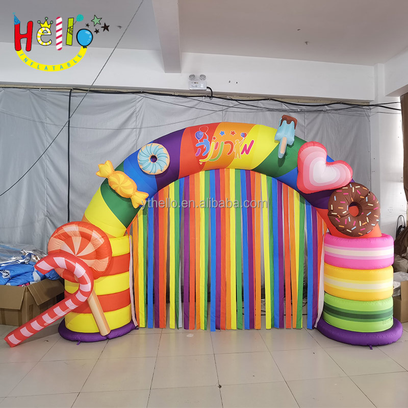 custom advertising outdoor Inflatable birthday race wedding rainbow entrance Arch