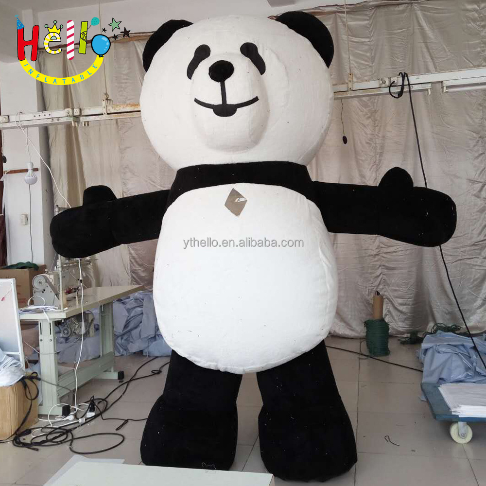 Chinese Inflatable Mascot Performance Costumes Walking Inflatable Pandas Costume For Sale