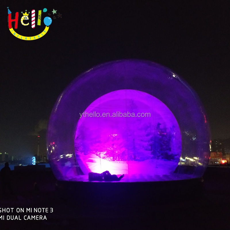 Attractive LED light Christmas Inflatable Giant Snowglobe Human Size Snow Globe Blow Up Giant Inflatable Snow Globes globe house