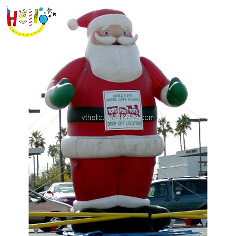 giant inflatable cartoon christmas santa claus, outdoor christmas santa claus decorative inflatable OEM