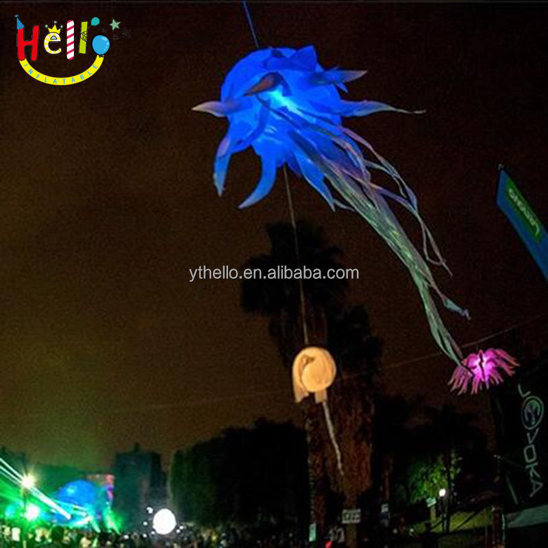 Inflatable light up jellyfish balloon, LED illuminated blow up jellyfish , LED jellyfish for decorations