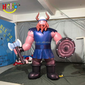 wholesale custom Inflatable pirate mascot doll 3D figure warrior cartoon inflatable viking