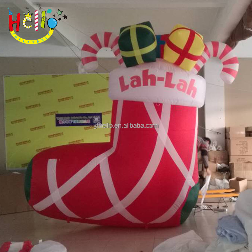 2m blowup large outdoor decoration giant inflatable christmas sock