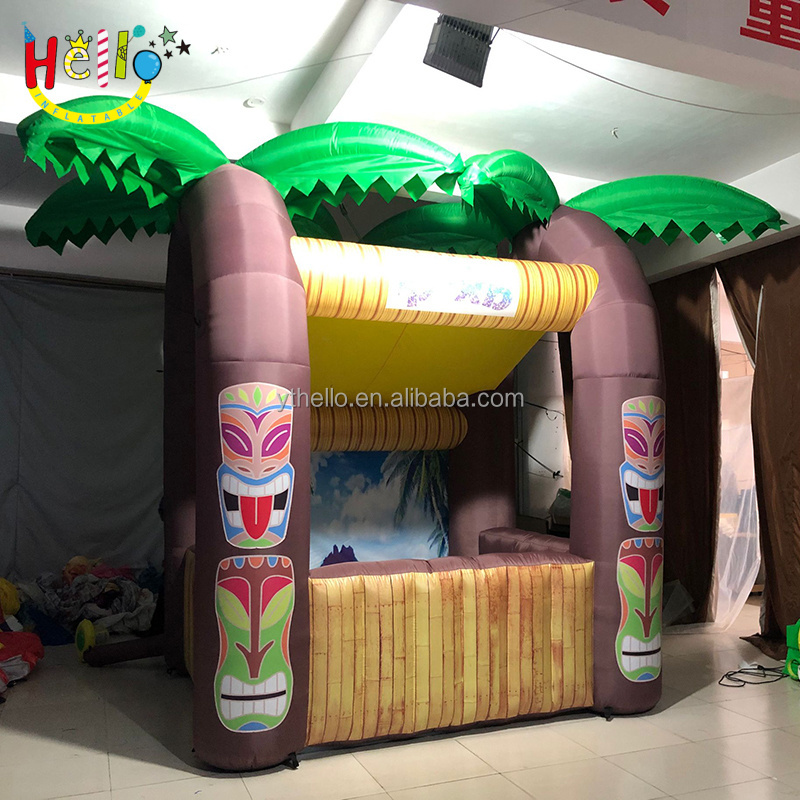 fun food concession stand booth with air blower inflatable tiki bar