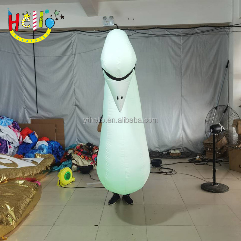 OEM Inflatable large bird costumes giant inflatable white swan performance costume