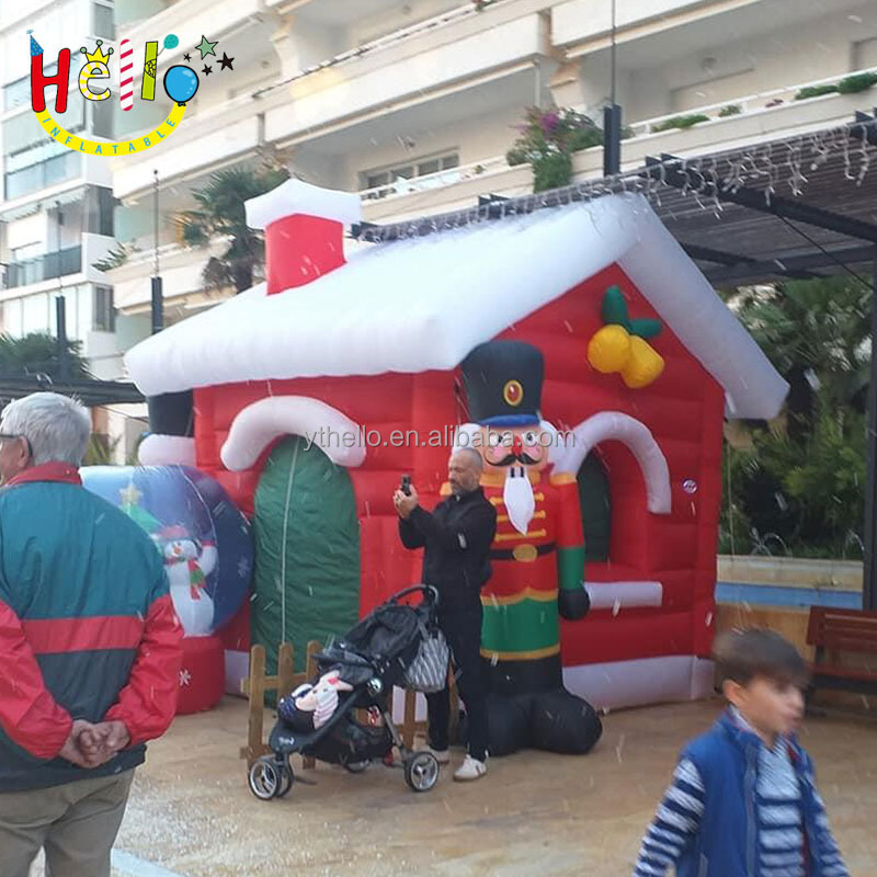 Christmas inflatable tent house giant blow up cartoon tent inflatable santa claus house