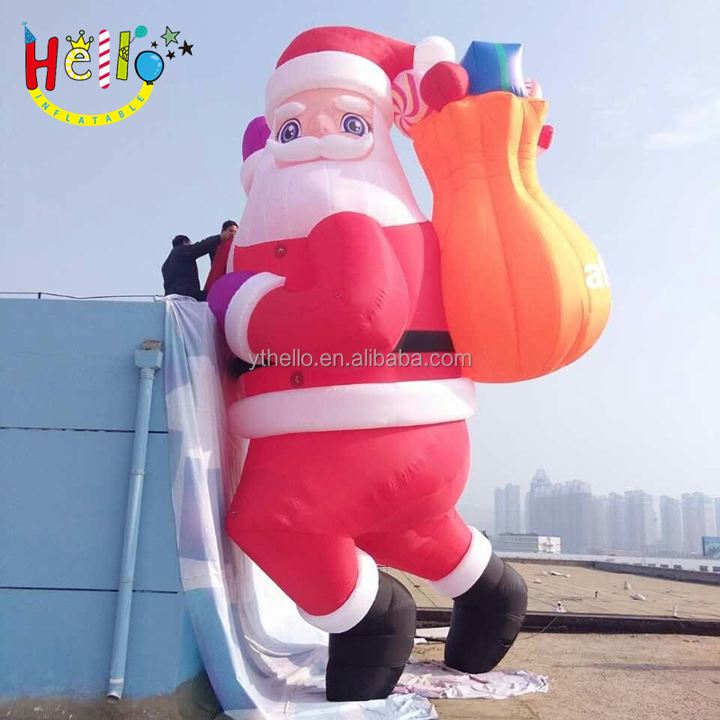 Giant inflatable christmas ornament 30ft santa claus inflat