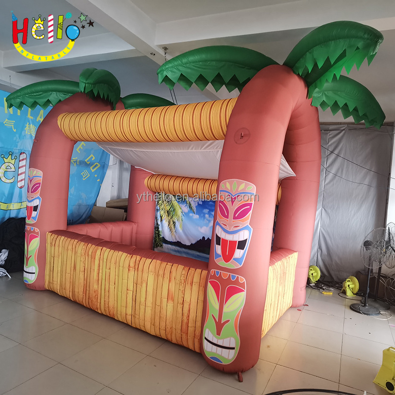 Outdoor Portable Inflatable Tiki Hut Bar / Inflatable Beach Bar Tent /Inflatable Cocktail Tiki Bar for Event Party